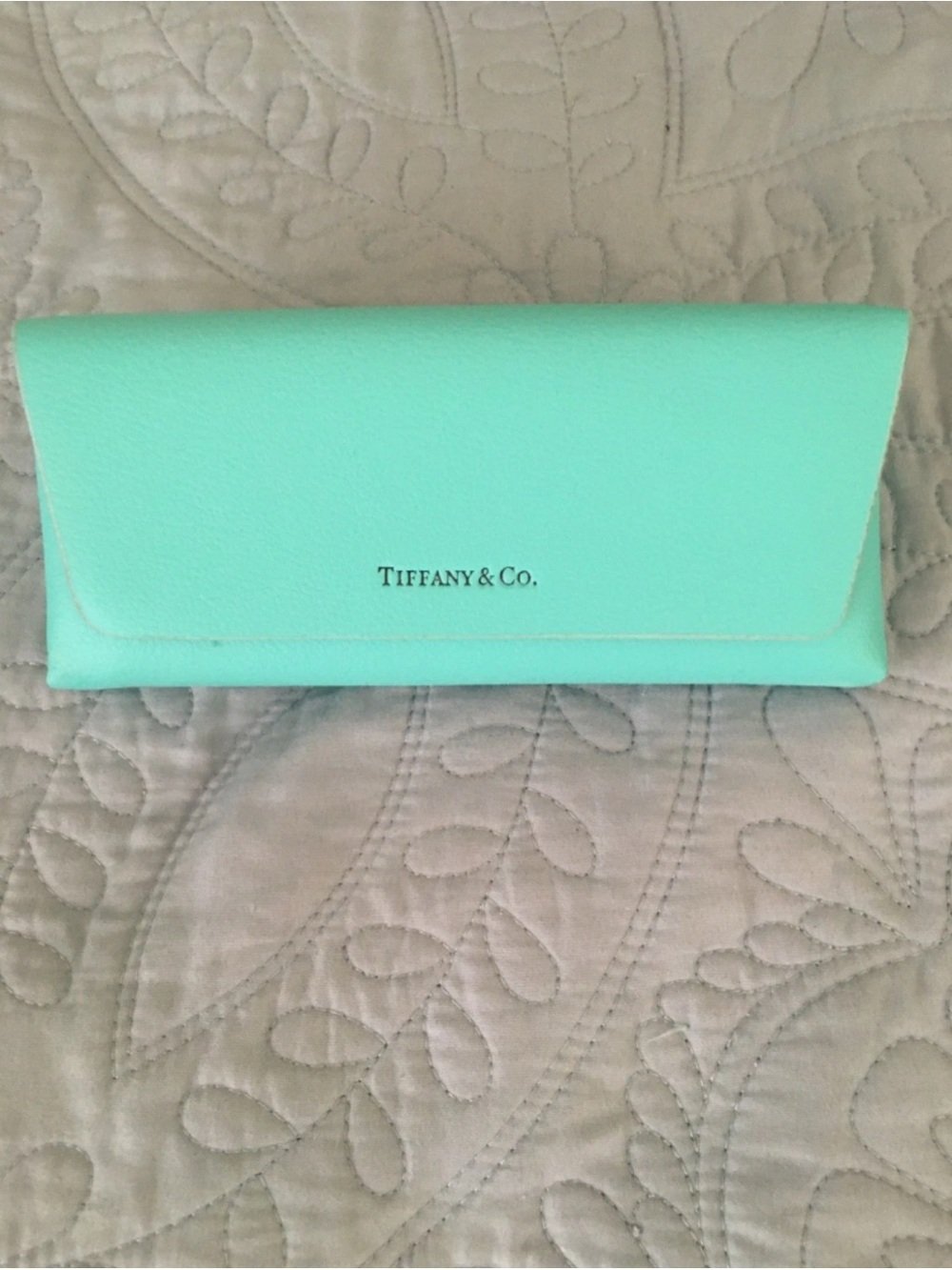 Tiffany & Co. pebbled faux-leather magnetic closure signature Tiffany blue